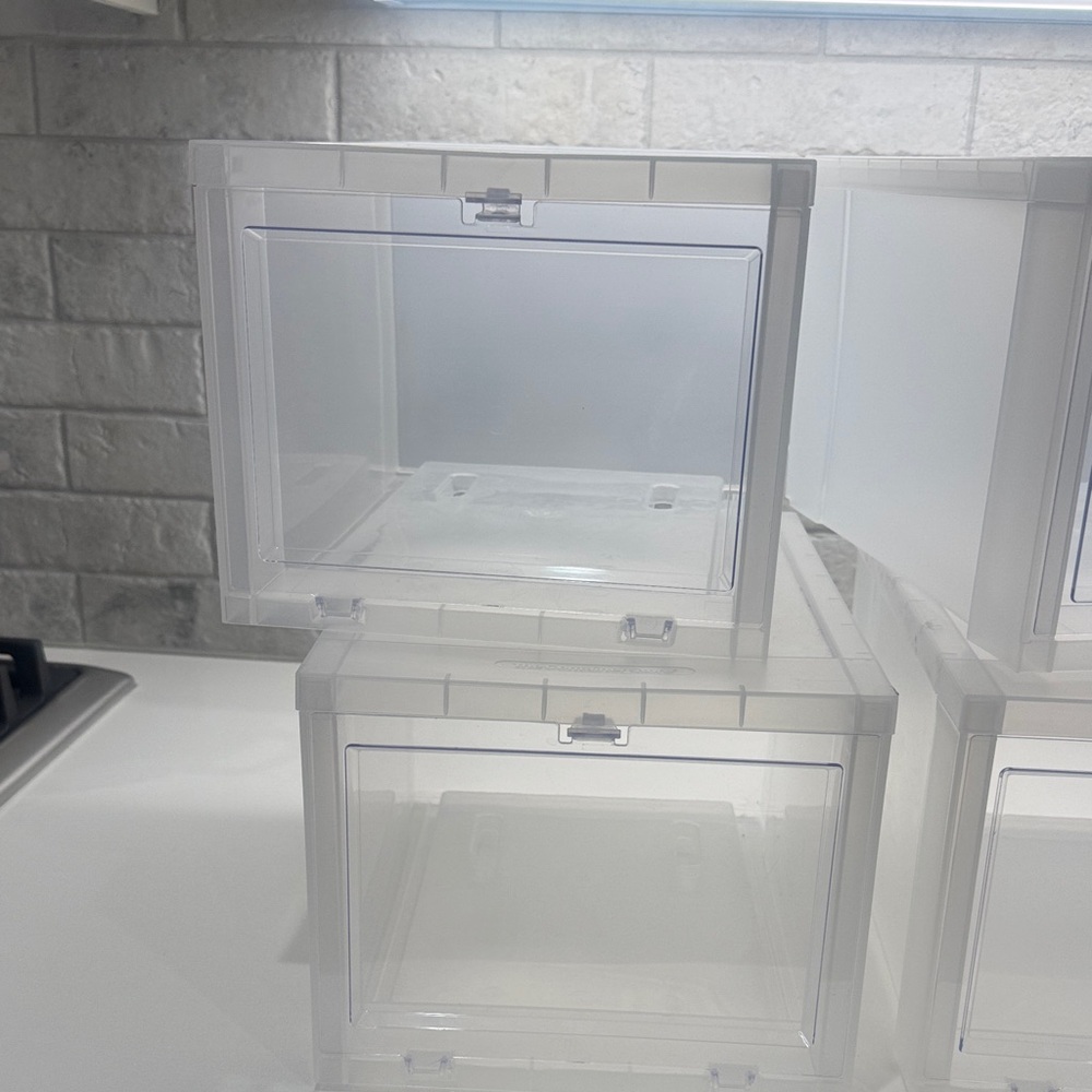 Container Store Drop Front Shoe Storage - Set of 4 - Picture 2 of 6